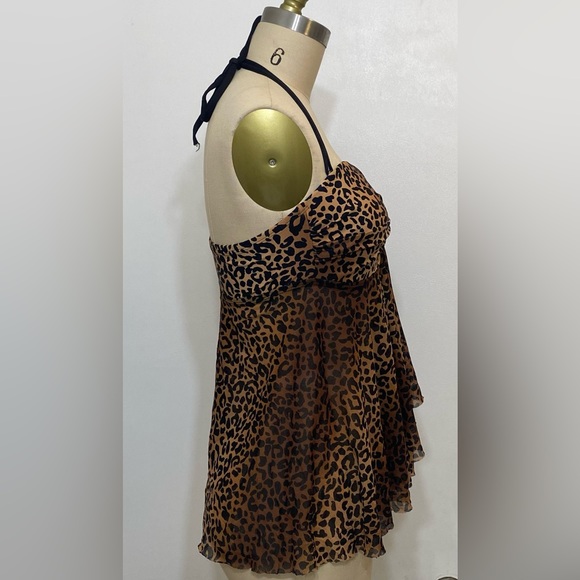 Merona Cheetah print tankini swimsuit top size M - Picture 11 of 14
